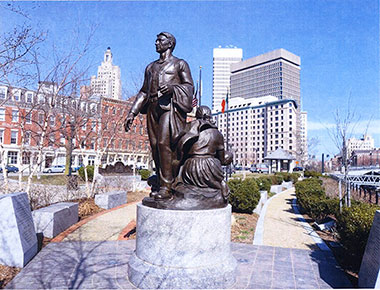 Irish famine memorial statue